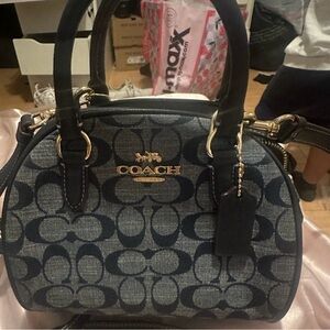 Denim Coach Crossbody bag only used twice beautiful bag